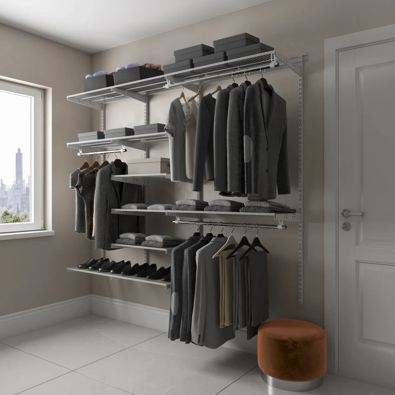 гардеробная система практик home max g210 белая гардеробная система практик home max g210 белая