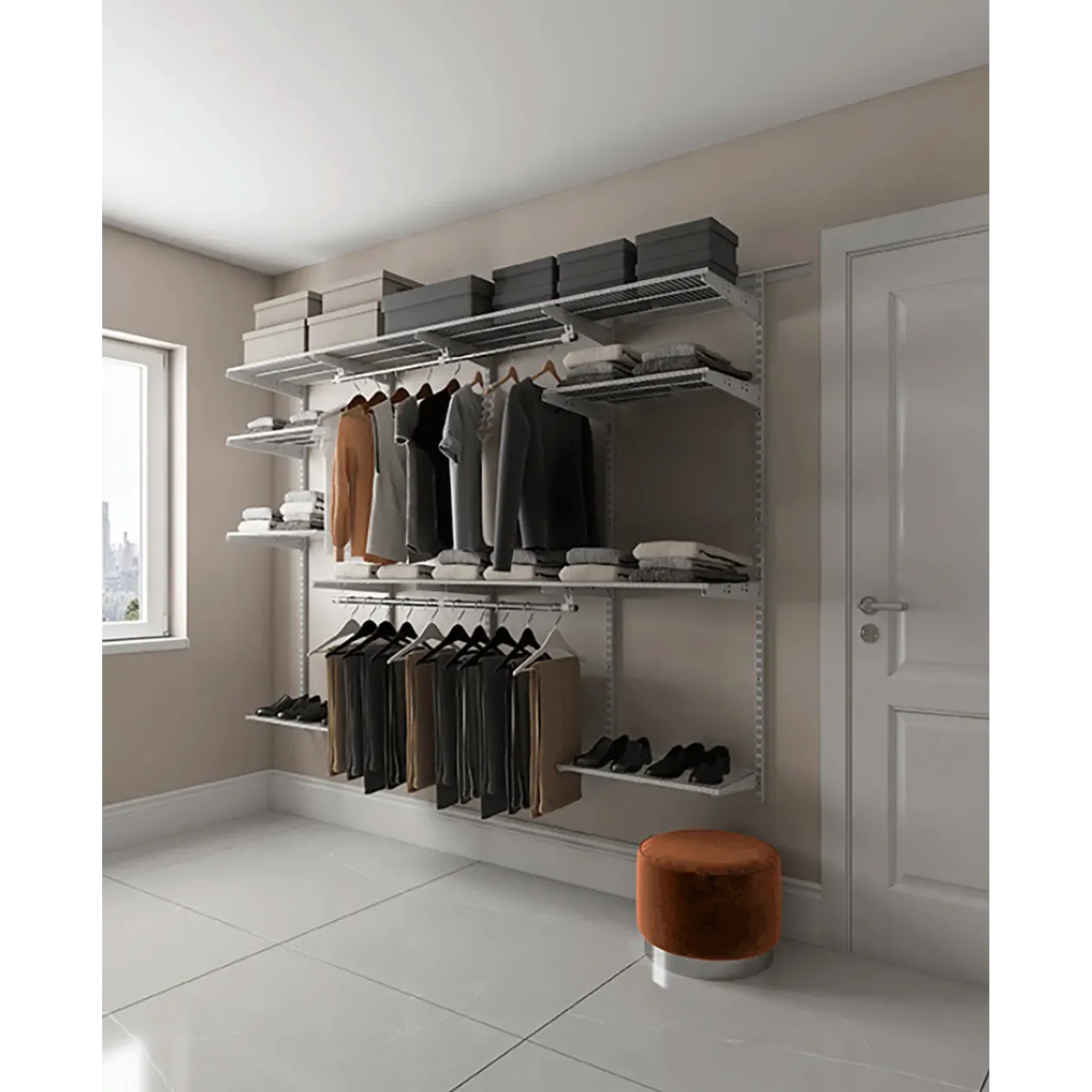 гардеробная система практик home max g180 белая гардеробная система практик home max g180 белая