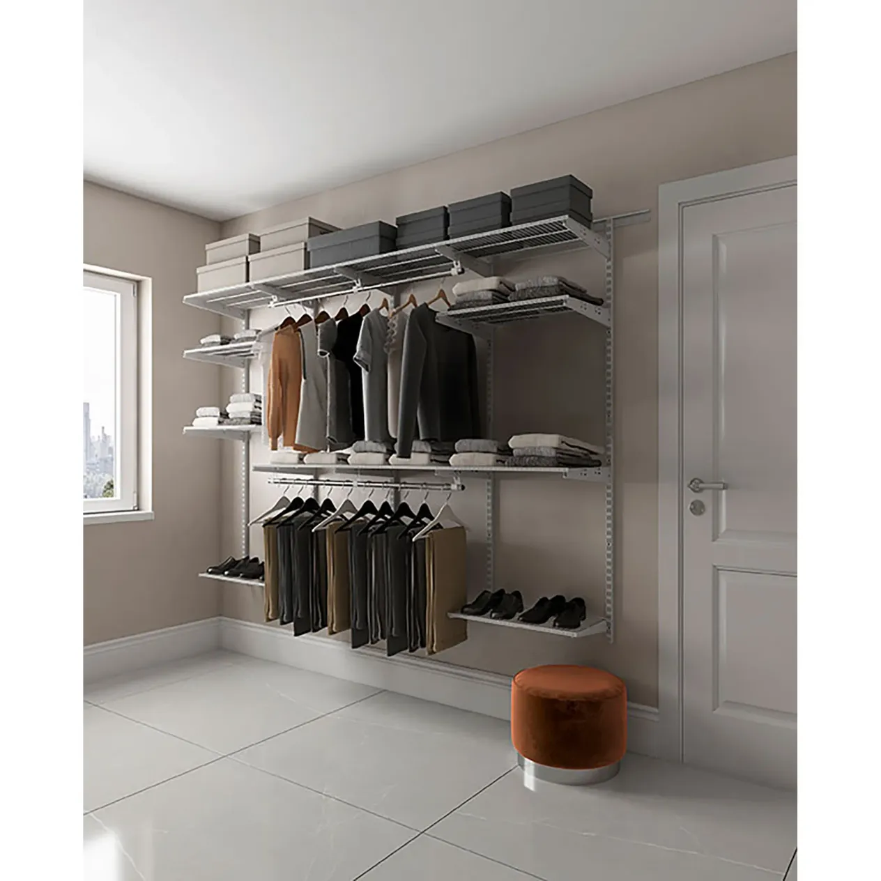 гардеробная система практик home max g240 белая гардеробная система практик home max g240 белая